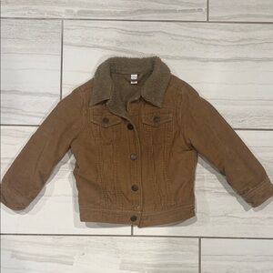 GAP Kids Brown Corduroy Jacket with Sherpa Collar